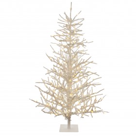 Árvore de natal yukon, branca c/ led, 185 cm - Bazar Paris