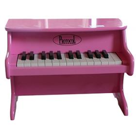 Piano infantil, madeira lacado, rosa