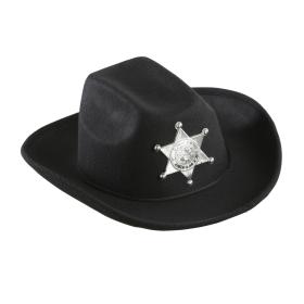 Chapéu de xerife, preto, criança
