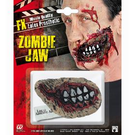 Cicatriz em latex, mandíbula zombie