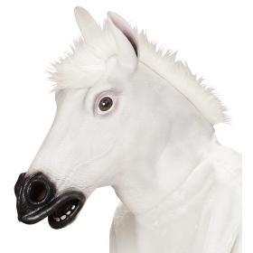 Máscara de cavalo branco c/ pêlo