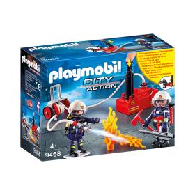 Playmobil, bombeiros com bomba de água