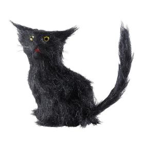 Gato preto decorativo, 12 cm