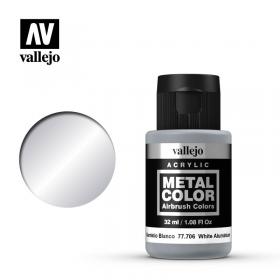 Metal Color Airbrush Branco Aluminio , Vallejo