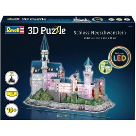 Puzzle 3D Revell, Castelo de Neuschwanstein multicolor led