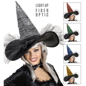 Chapéu de bruxa com luz