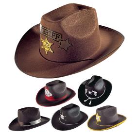 Chapéu de Cowboy / xerife, adulto, unidade