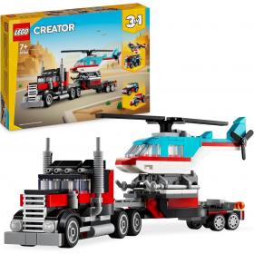 Lego Creator, Camião de Plataforma c/ Helicóptero