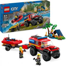 Lego City, Camião dos Bombeiros 4x4 c/ Barco de Resgate