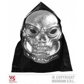 Máscara caveira metalizada